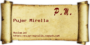 Pujer Mirella névjegykártya